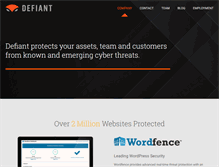 Tablet Screenshot of defiant.com